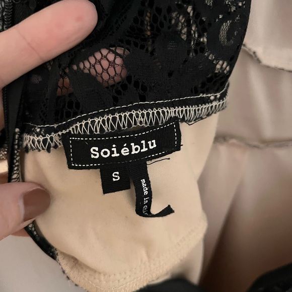 Gorgeous Soieblu Black Lace Cocktail Mini Dress size Small Homecoming - Picture 5 of 7